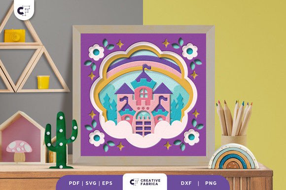 Download Fantasy Castle 3D Light Box Paper Cut - Premium Resources