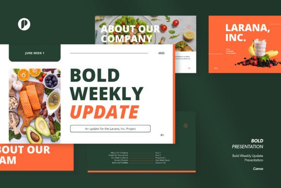 Download White Bold Weekly Update Presentation - Premium Bundle